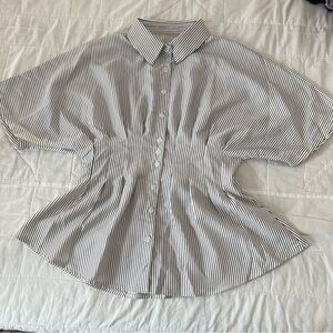 Striped Button-Up Shirt